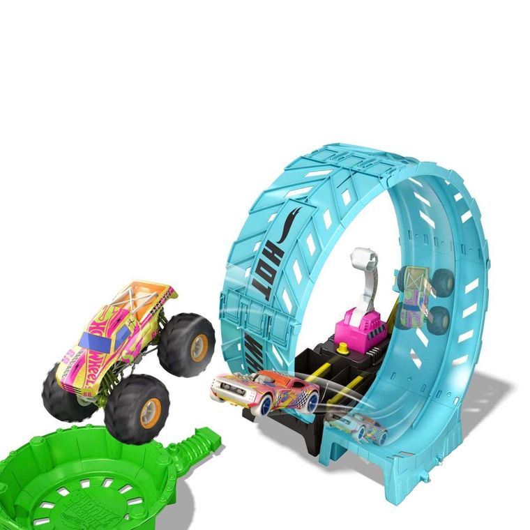 Hot sale Wheels Monster Truck Epic Loop Challenge Playset 4 cars and 4 trucks NIP