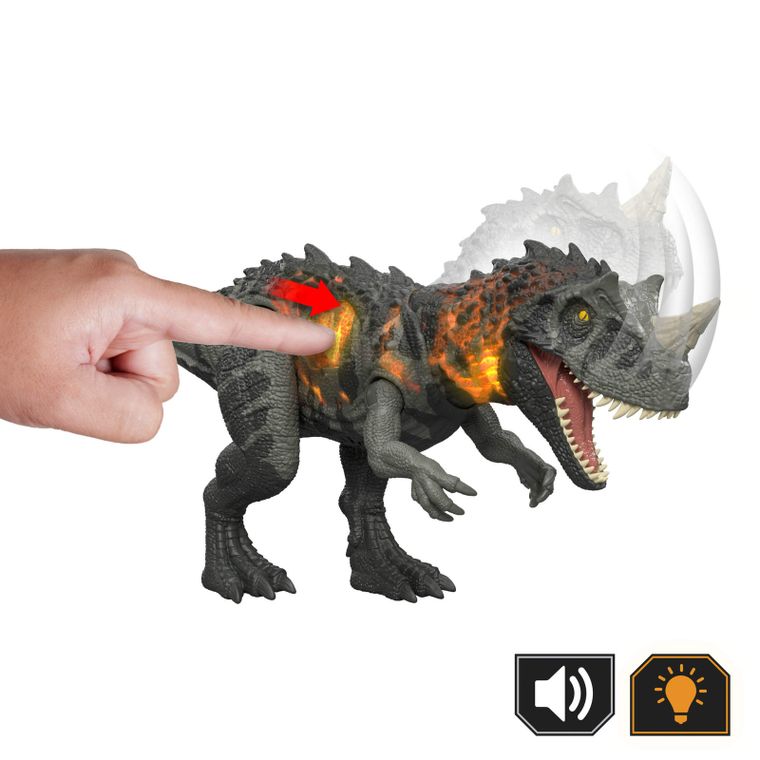 Jurassic World, Ceratosaurus, dinozaur care rage, figurina