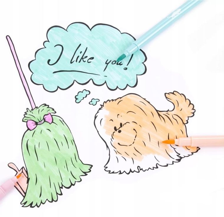 Kidea, carioci cu doua fete, pastelati, 6 culori