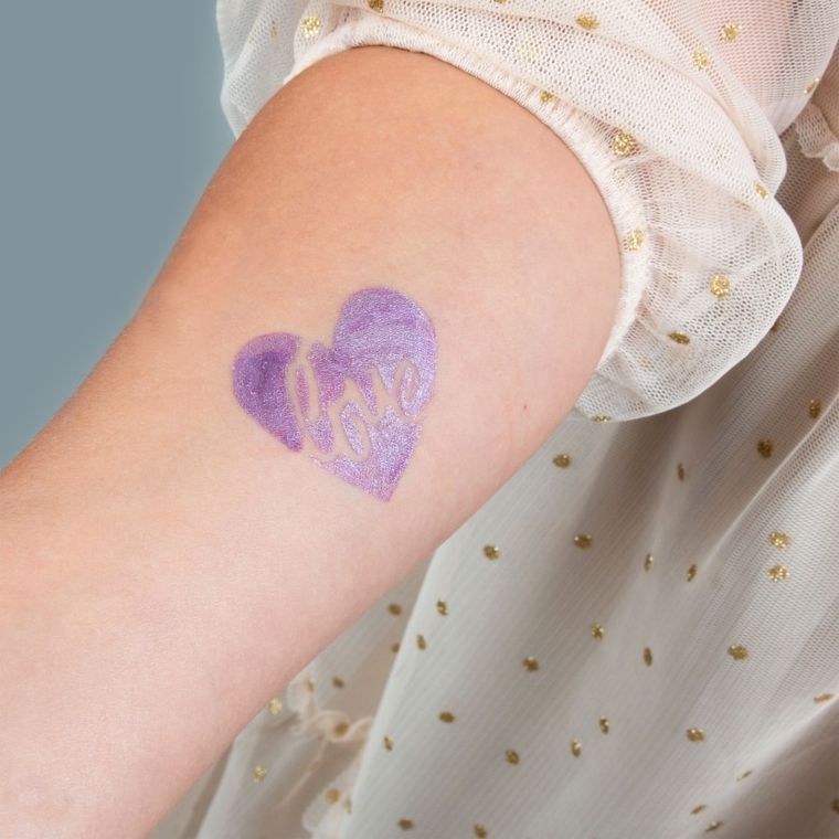 Kidea, markere sclipitoare pentru tatuaje cu sabloane, 3 culori