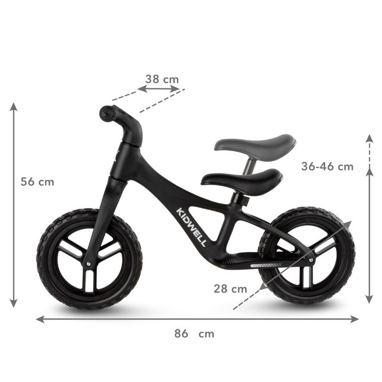 Kidwell, Jogo, bicicleta fara pedale, Black