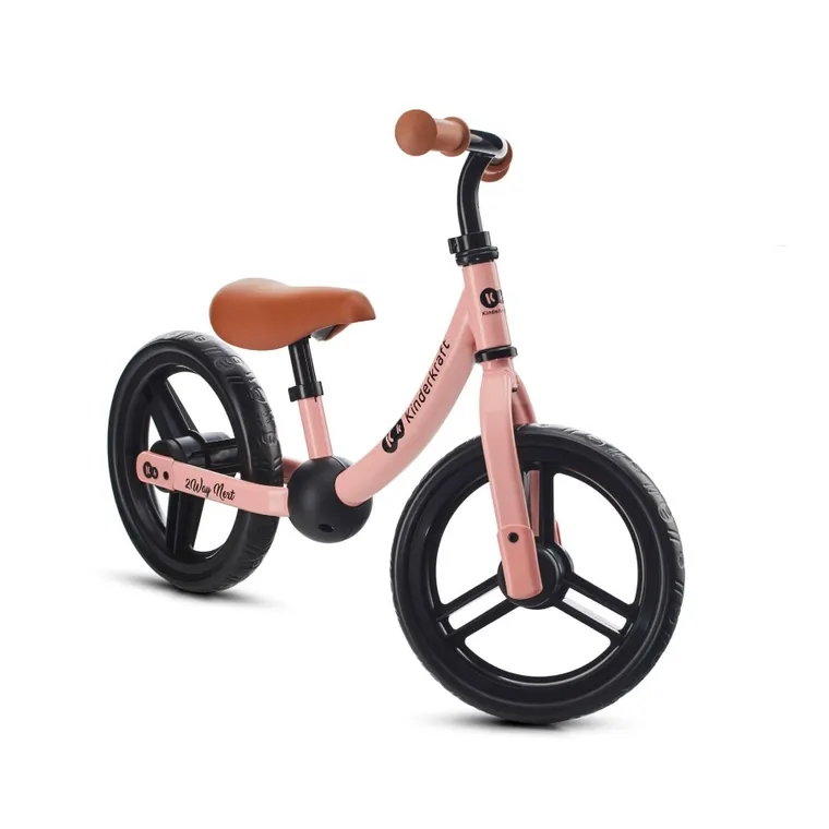 Kinderkraft, 2 Way Next 2022, bicicleta fara pedale, Rose Pink