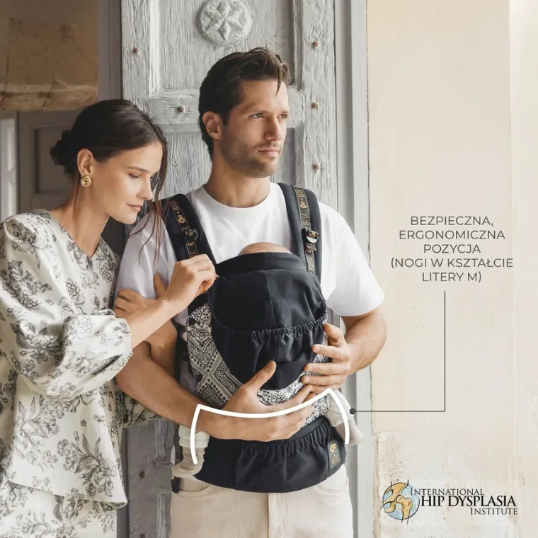 Kinderkraft, Bizuu, Huggy, marsupiu ergonomic, Lunar Black