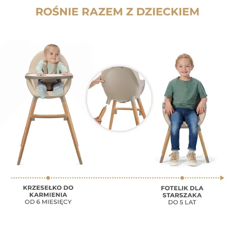 Kinderkraft, Fini 2, scaun de masa, bej