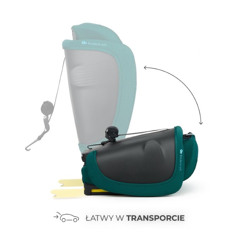Kinderkraft, FIX2GO, i-Size, scaun auto, Green, 76-150 cm