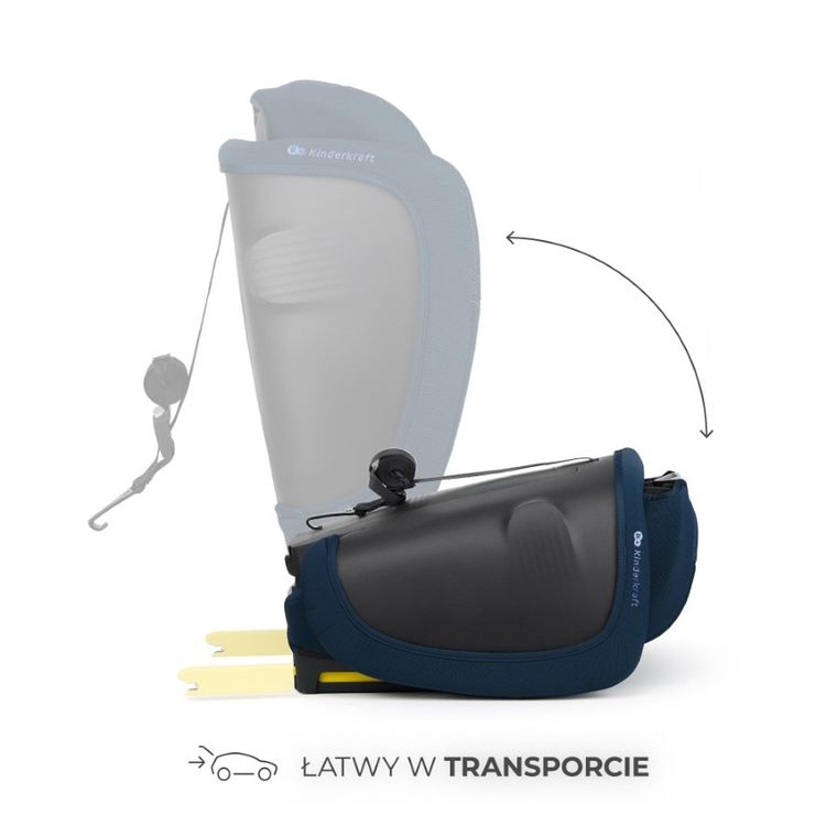 Kinderkraft, FIX2GO, i-Size, scaun auto, Navy, 76-150 cm