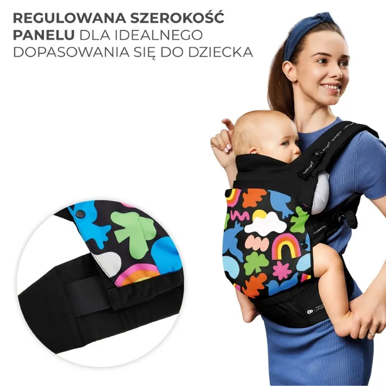 Kinderkraft, Huggy, marsupiu ergonomic, Happy Shapes