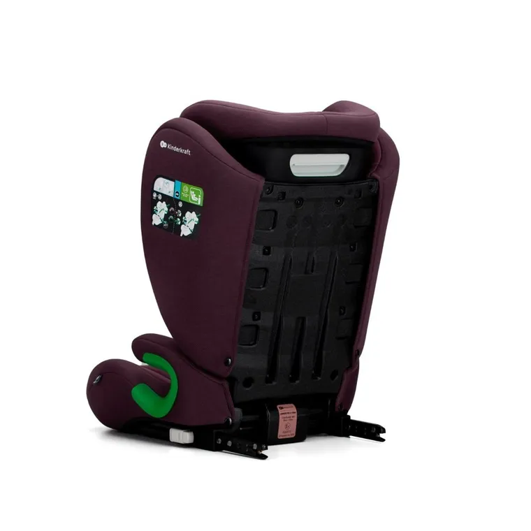 Kinderkraft, Junior Fix 2, I-Size, scaun auto pentru copii, Cherry Pearl, 100-150 cm, 15-36 kg