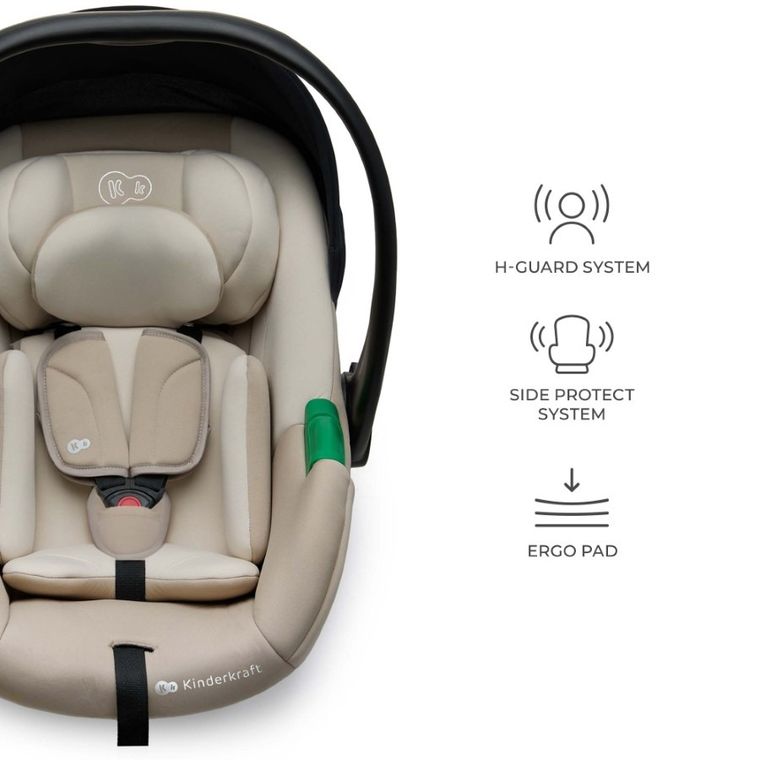 Kinderkraft, Mink Pro 2, i-Size, scaun auto, Beige, 40-87 cm