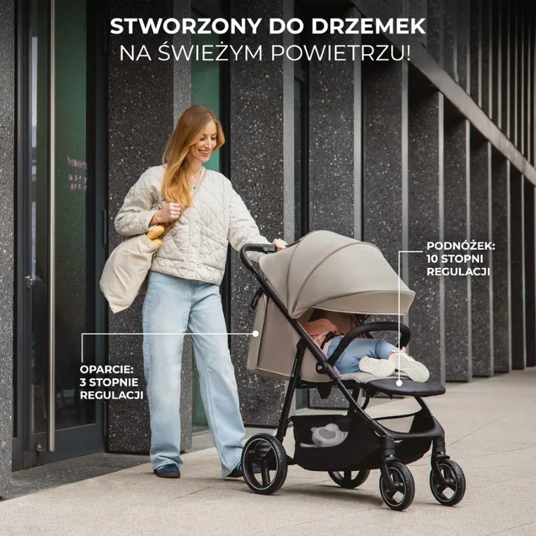 Kinderkraft, Trig 3, carucior sport, Stone Beige