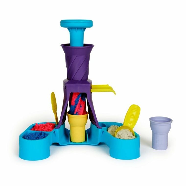 Kinetic Sand, Soft Serve Station, nisip kinetic, 396g, set de joaca