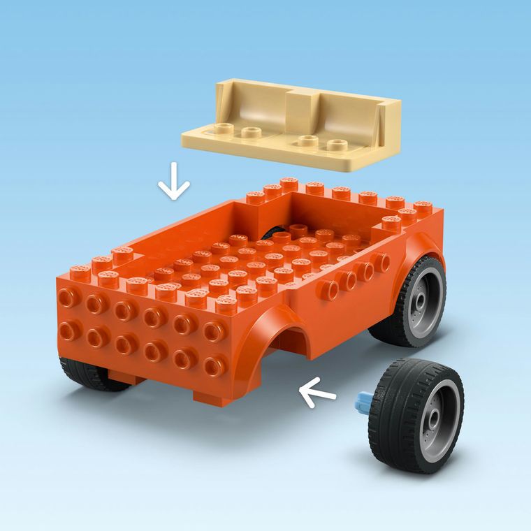 LEGO Bluey, Calatoria familiei lui Blue cu masina la plaja, 11202