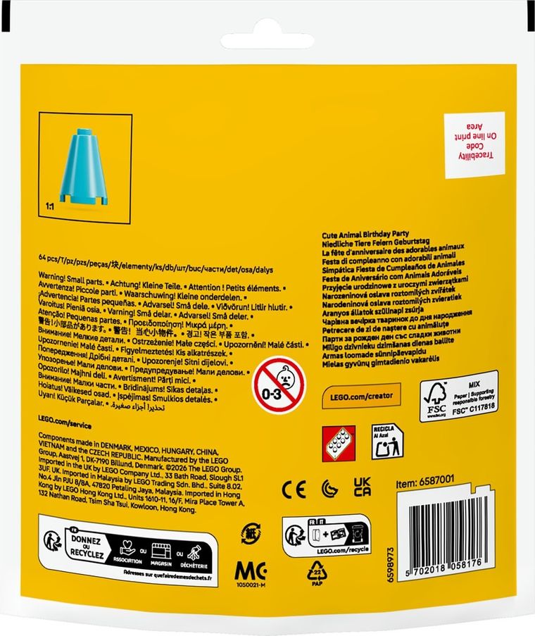 LEGO Creator, Petrecere de zi de nastere cu animalute, 30715