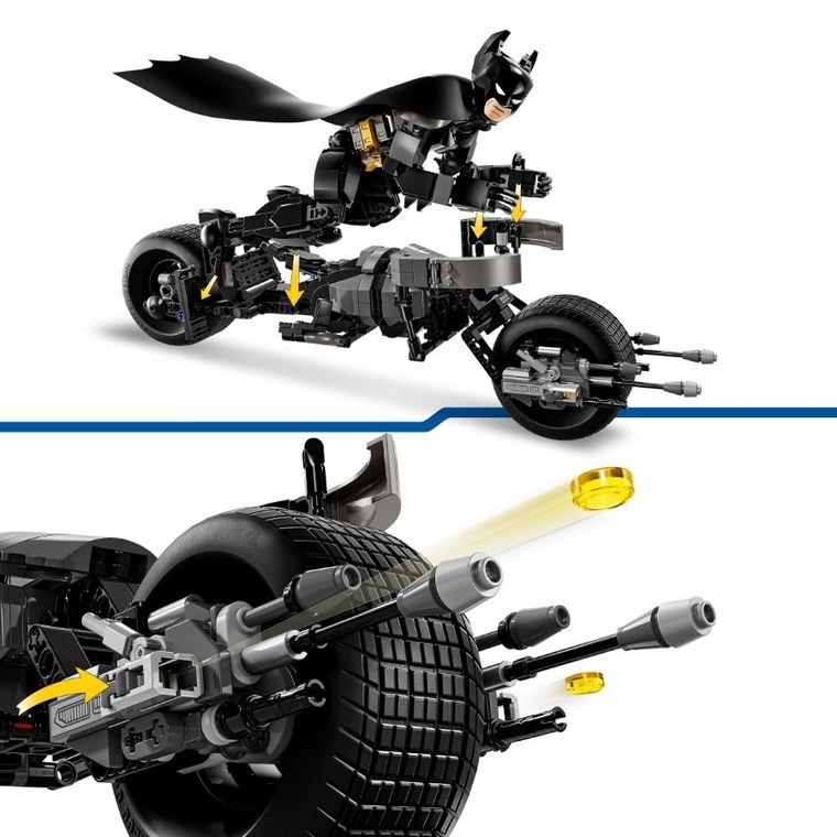 LEGO DC Batman, Figurina de constructie Batman si motocicleta Bat-Pod, 76273