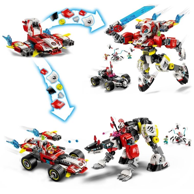 LEGO DREAMZzz, Robotul tigru al lui Cooper si masina hot rod a lui Zero, 71497