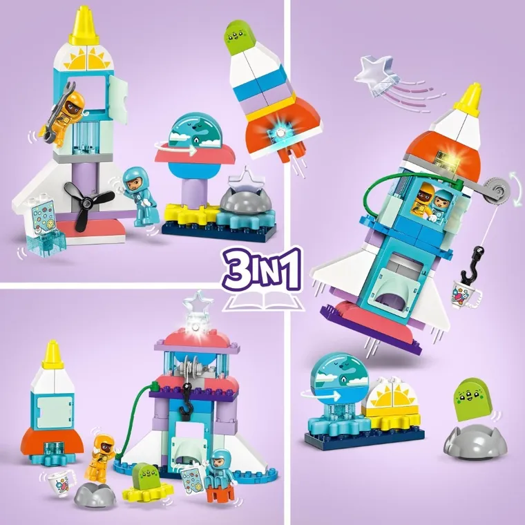LEGO DUPLO, Aventura cu naveta spatiala 3 in 1, 10422