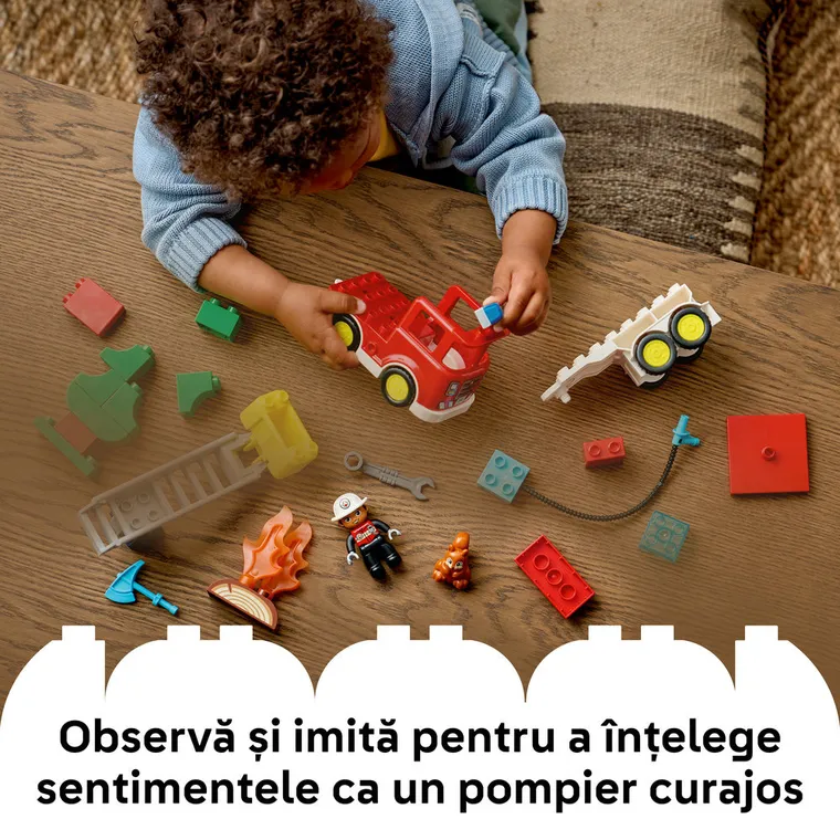LEGO DUPLO Town, Camion de pompieri cu furtun si pompier, 10473