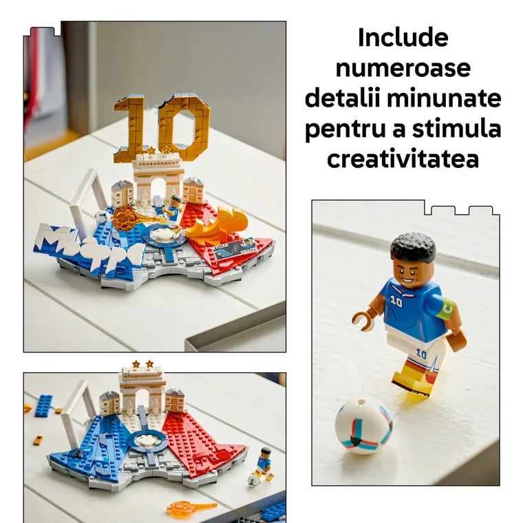 LEGO Editions Football, Kylian Mbappé - Momente importante din fotbal, 43013