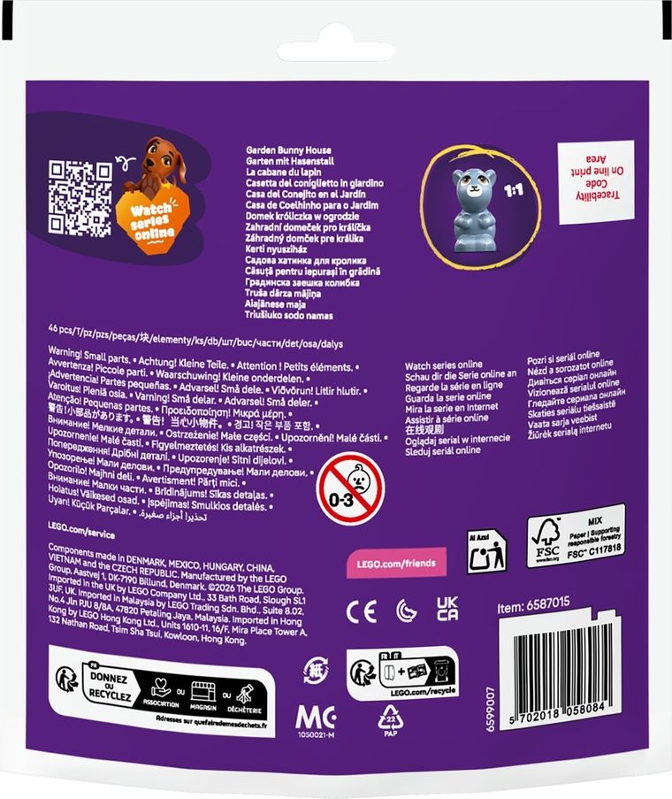 LEGO Friends, Casuta pentru iepurasi in gradina, 30722