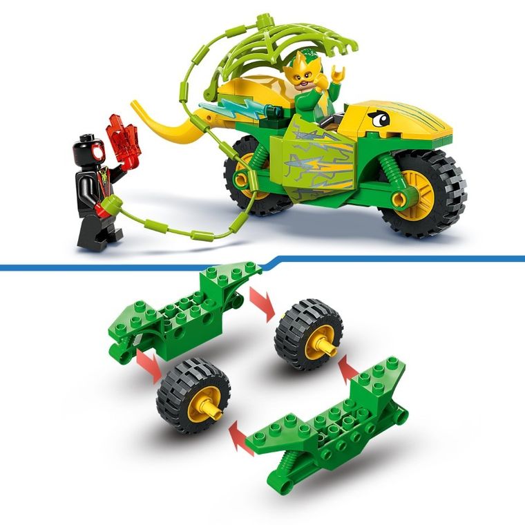 LEGO Marvel, Spin si Electro intr-o urmarire cu dino-vehicule, 11198