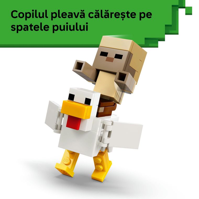 LEGO Minecraft, Atac in desert cu un jocheu de gaini, 21592