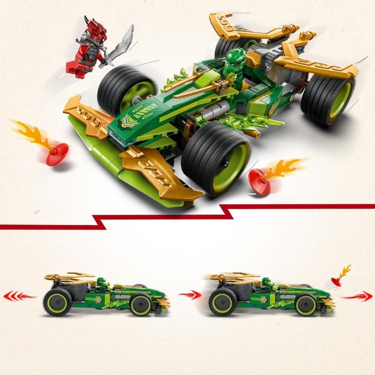 LEGO NINJAGO, Masina de curse cu motor cu arc a lui Lloyd, 71828