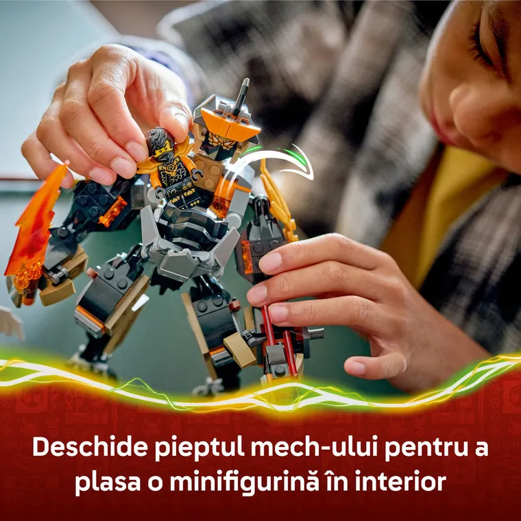 LEGO NINJAGO, Robotul de misiune al lui Cole si dragonul Zane, 71854