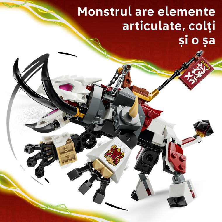 LEGO NINJAGO, Zilvar si monstrul dragon Grimtak, 71863
