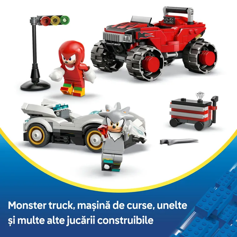 LEGO Sonic, Masina lui Silver vs Camionul gigant al lui Knuckles, 77118