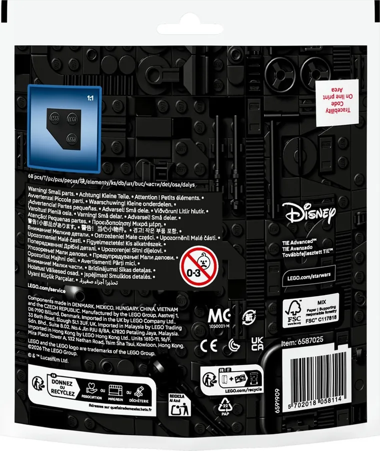 LEGO Star Wars, Miniconstructie TIE Advanced, 30727