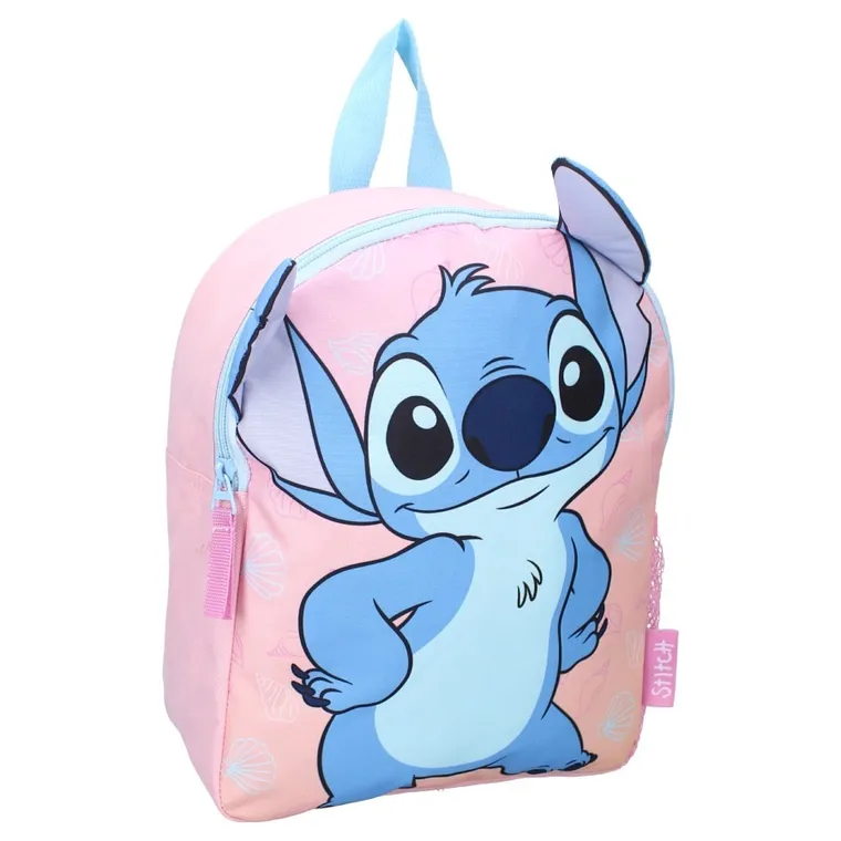 Lilo si Stitch, Fluffy Friends, rucsac din plus pentru prescolar, roz