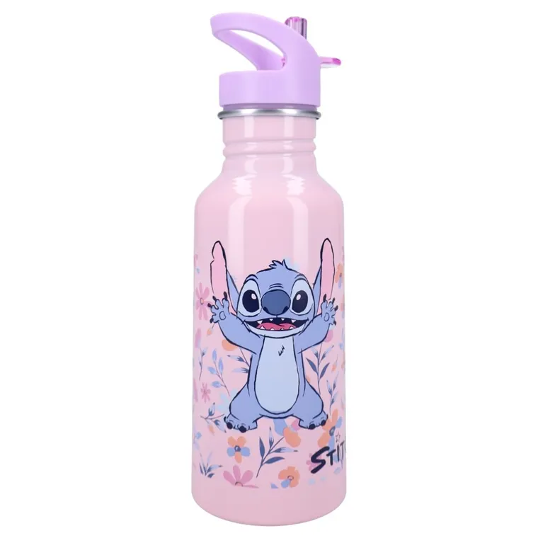 Lilo si Stitch, Keep it Cool, sticla da apa cu pai, violet, 500 ml
