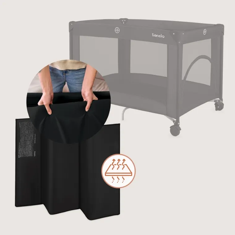 Lionelo, Amelie, patut de voiaj compact, Black Carbon