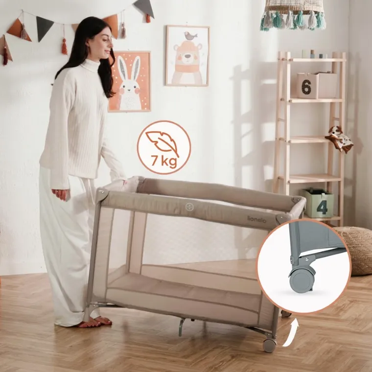 Lionelo, Amelie, patut de voiaj compact, Grey Concrete