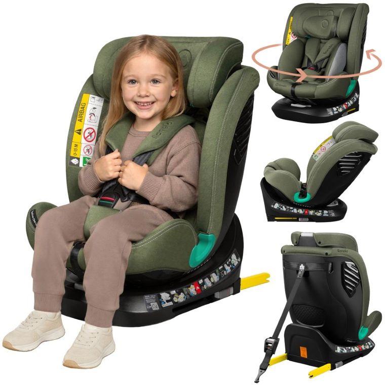 Lionelo, Bastiaan One, scaun auto, Green Olive, 40-150 cm