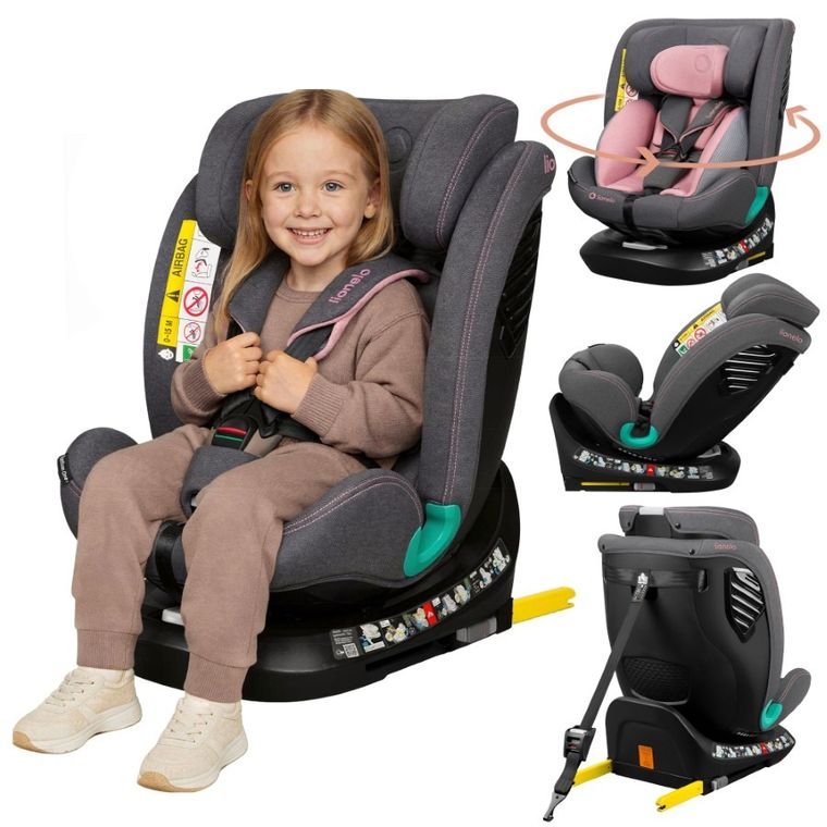 Lionelo, Bastiaan One, scaun auto, Pink Rose, 40-150 cm