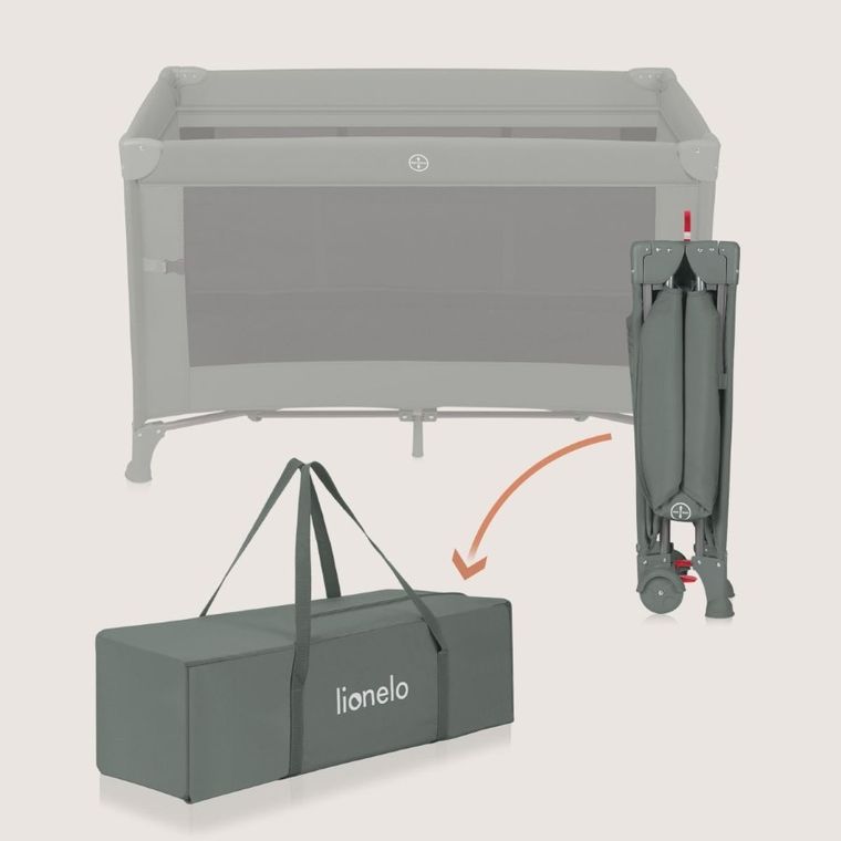 Lionelo, Ellen, patut de calatorie cu extensie 3in1, Green