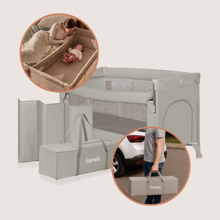Lionelo, Ellen, patut de calatorie cu extensie mare 3in1, Beige