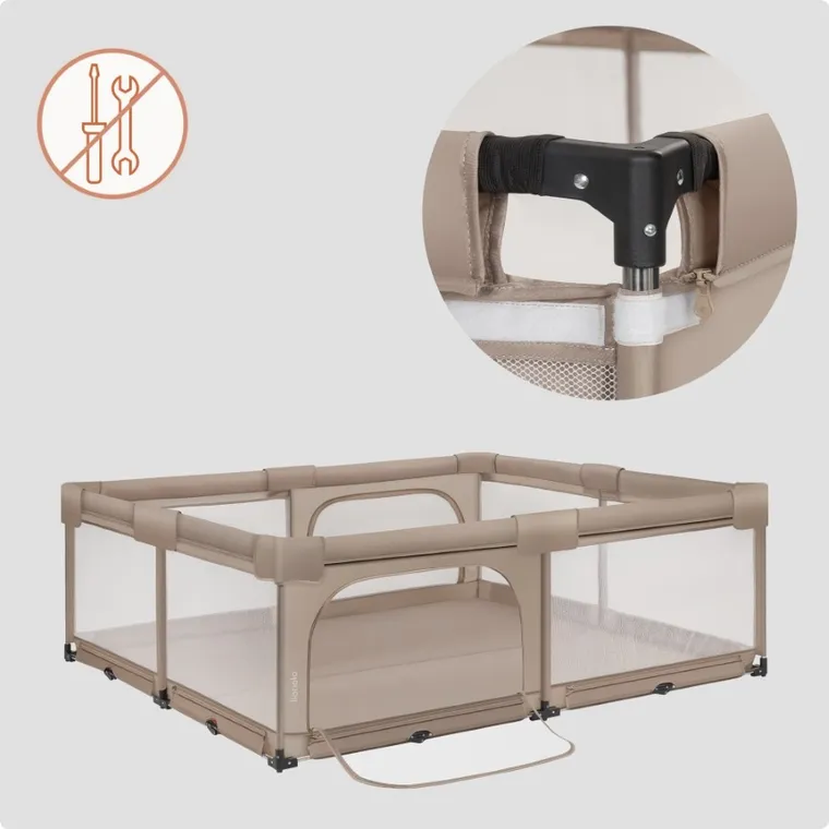 Lionelo, Florence XL Easy Fold, tarc pentru copii, Beige Sand