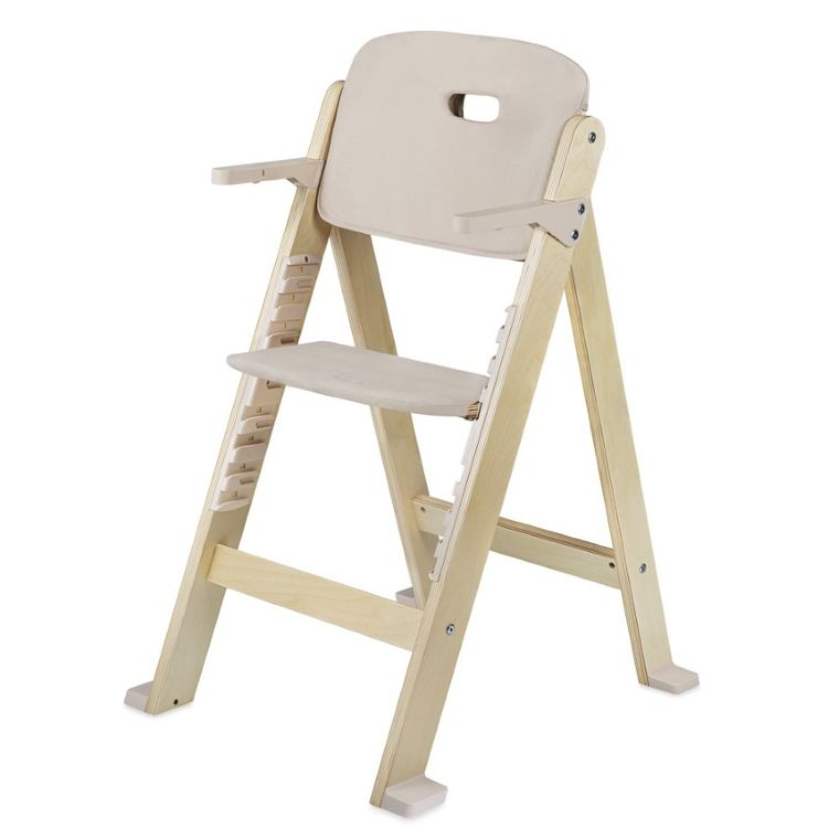 Lionelo, Floris, scaun inalt din lemn, Beige Natural