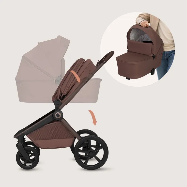 Lionelo, Freya, carucior multifunctional 2in1, Brown Chocolate
