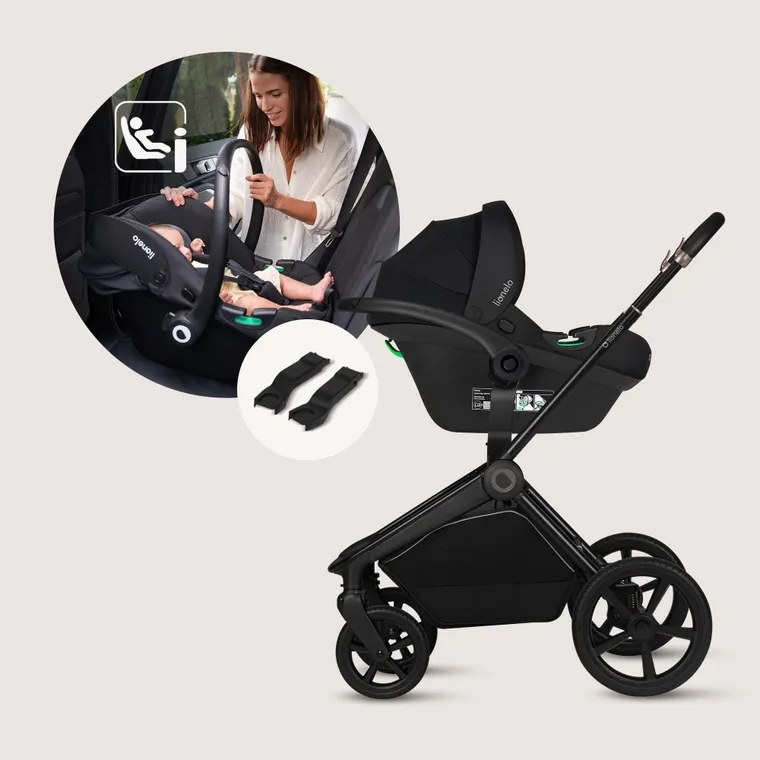 Lionelo, Freya, carucior multifunctional 3in1, Black Onyx