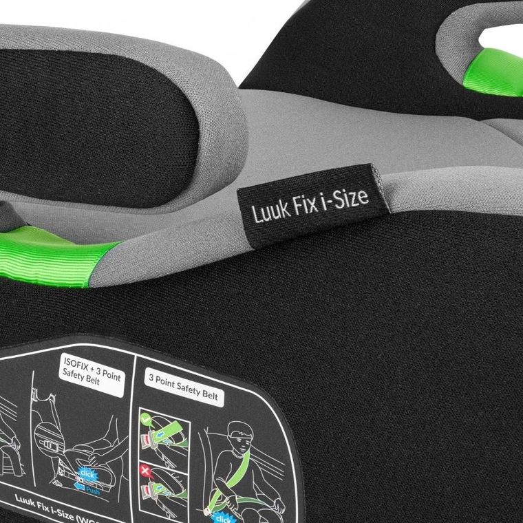 Lionelo, Luuk Fix, I-size, scaun auto, 125-150 cm, Grey Stone
