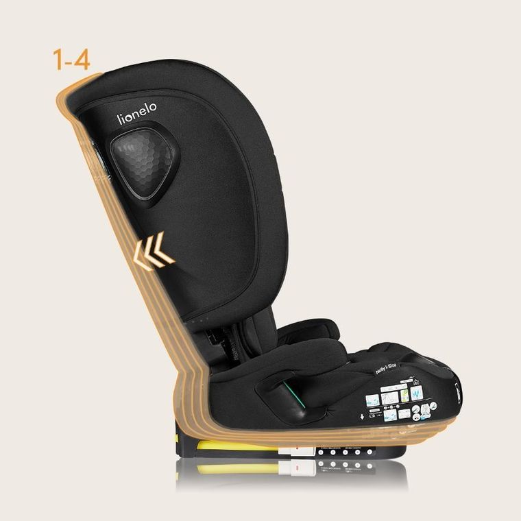 Lionelo, Nelly, scaun auto, i-Size, Black Carbon, 76-150 cm