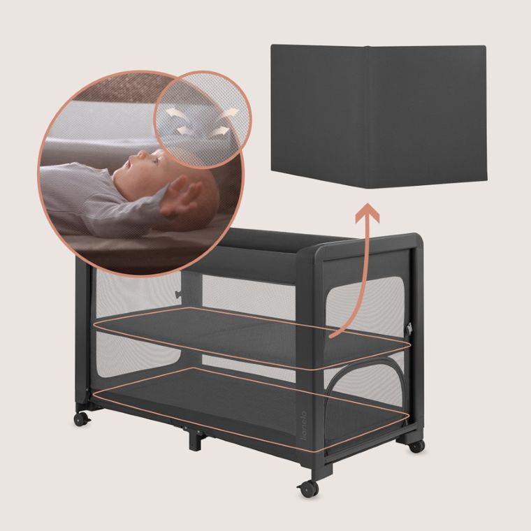 Lionelo, Patty, patut multifunctional 5in1, Grey Graphite