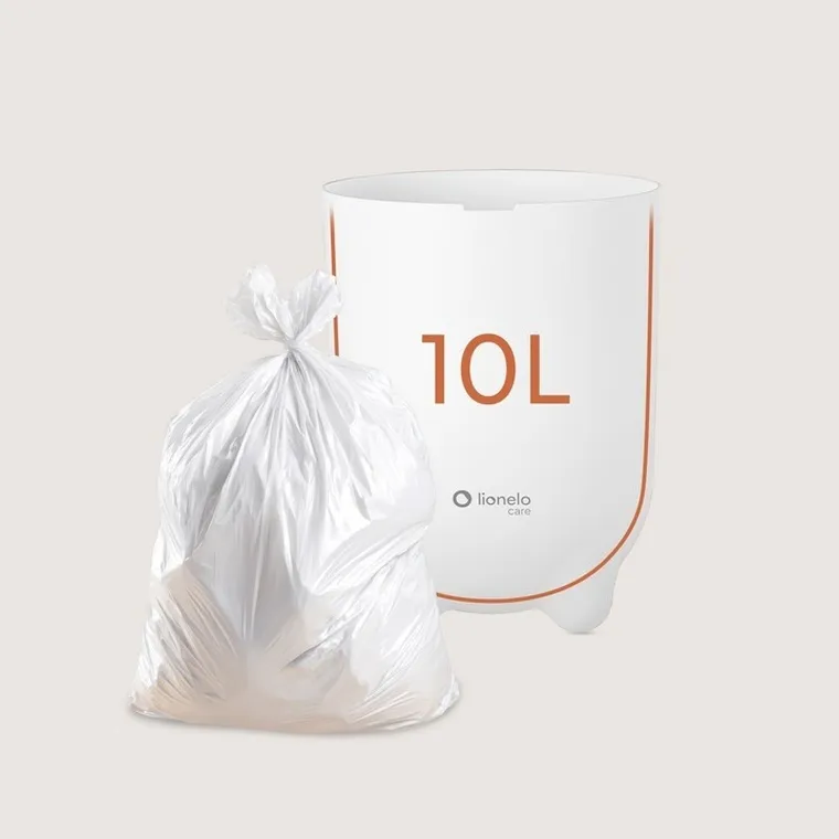 Lionelo, Purebin, cos pentru scutece, alb, 10l