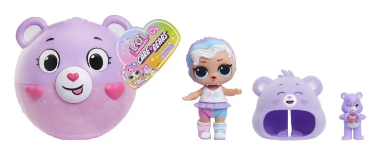 L.O.L. Surprise, Loves Care Bears, bila surpriza cu mini papusa si ursulet, 1 buc.