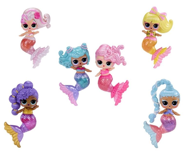 L.O.L. Surprise, Mermaids! Makeover Magic, bila surpriza cu papusa si luciu de buze, 1 buc.