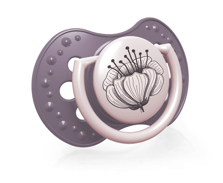 Lovi, Botanic Girl, suzeta dinamica din silicon, 3-6 luni, 2 buc.