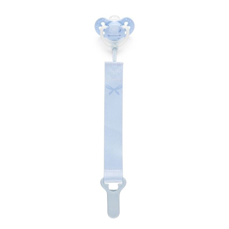 LOVI, Clips cu panglica pentru suzeta Baby Shower Boy, 0 m+